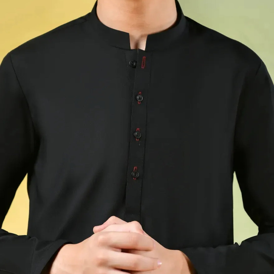 BLACK PLAIN KAMEEZ SHALWAR