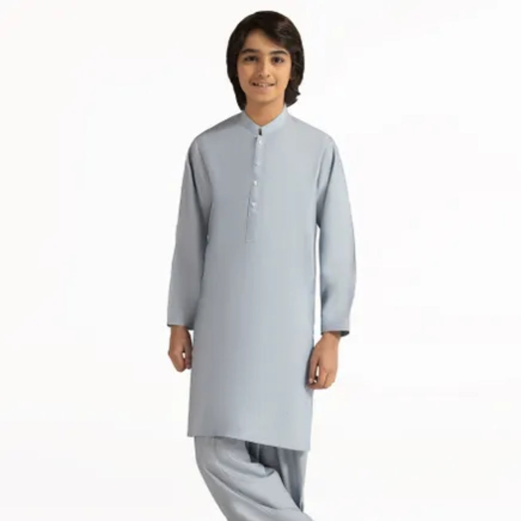 SKY BLUE PLAIN KAMEEZ SHALWAR