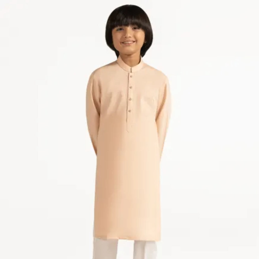 PEACH COTTON CASUAL KURTA