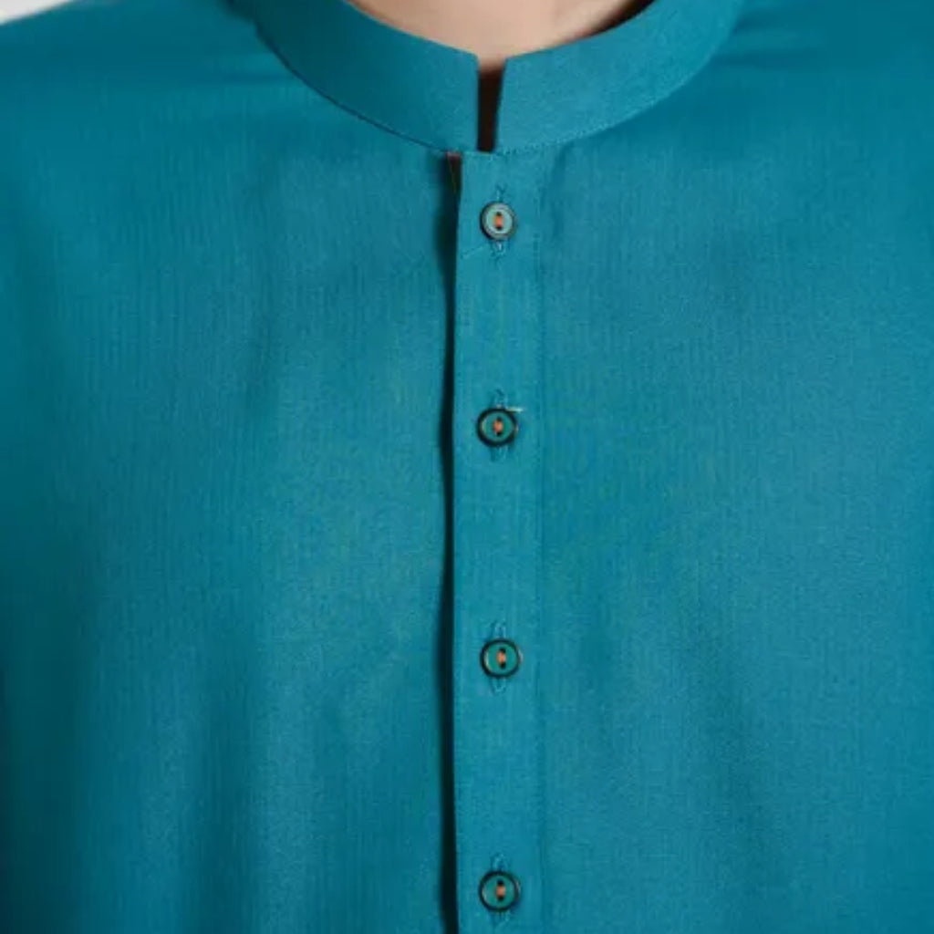 SEA GREEN BLENDED KAMEEZ SHALWAR