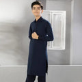 NAVY BLUE BLENDED KAMEEZ SHALWAR
